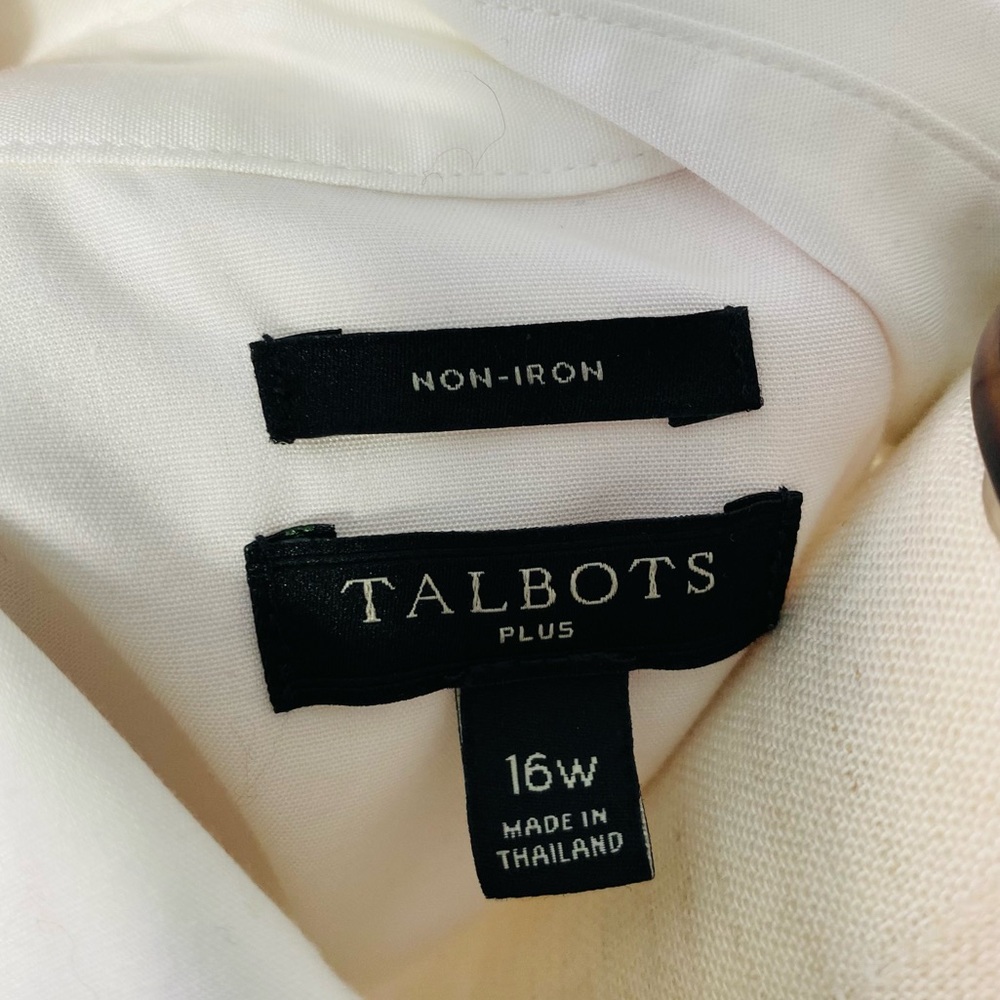 TALBOTS Basic White Button Up Shirt - image 4
